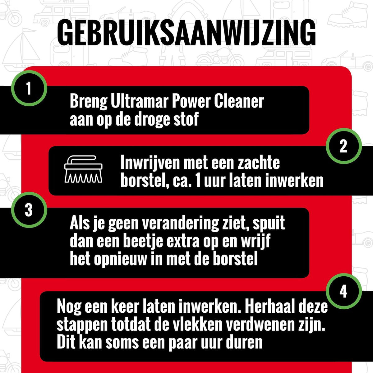  Ultramar - Power Cleaner 1L - Tentdoekreiniger Voor Bootkap, Tent, Cabriodak