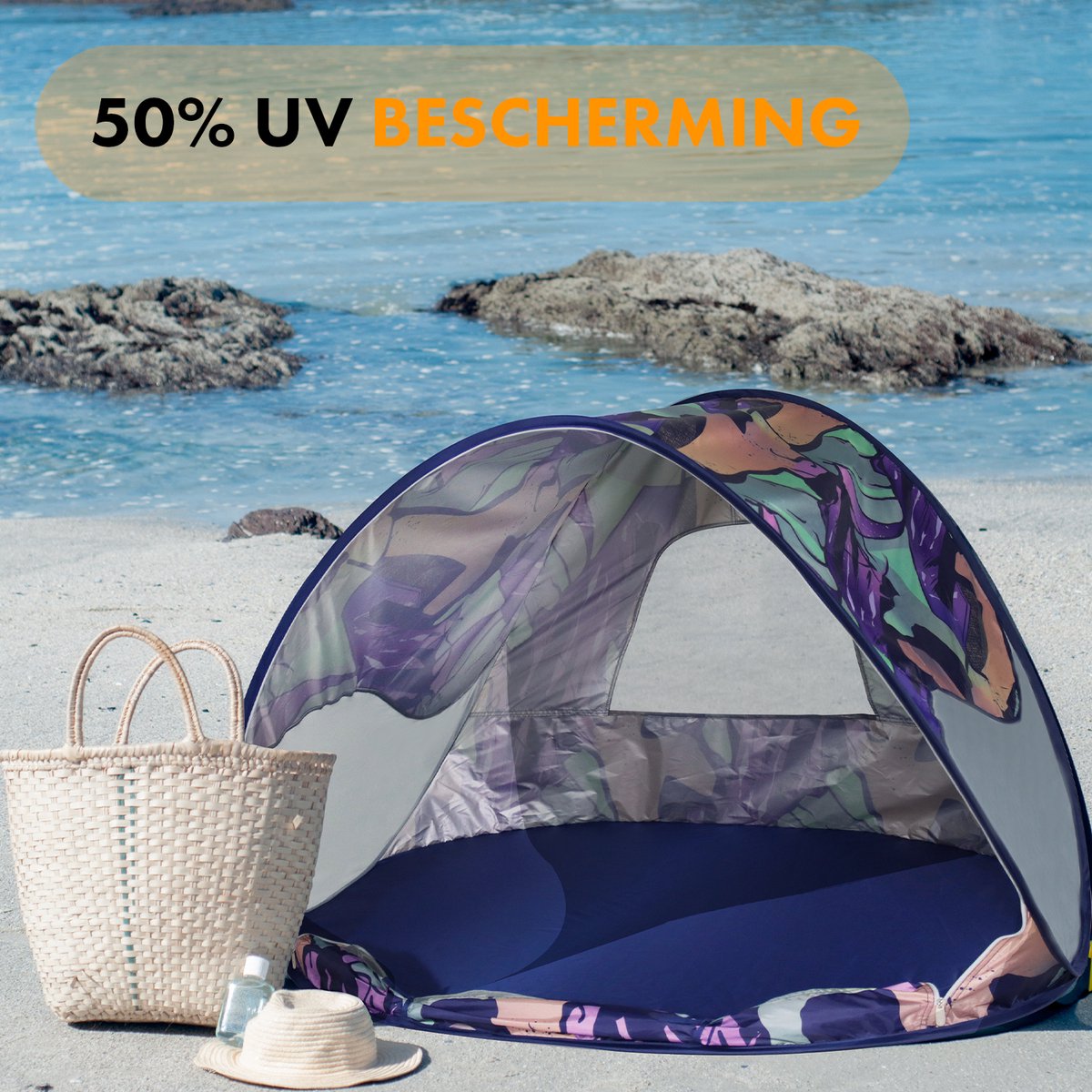  Deryan Luxe Pop Up Strandtent - Anti-UV 50+ - Story