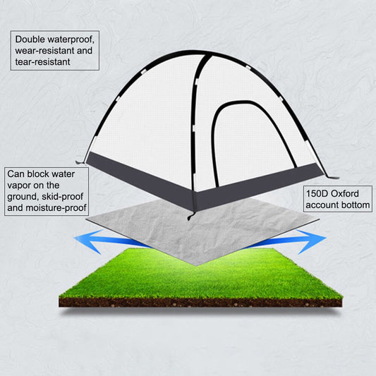  Fish Life Waterdichte Tent - Lichtgewicht Tent - Tent Voor 2-4 Personen - 200*200*140 Cm - Outdoor Camping Tent - Licht Blauw