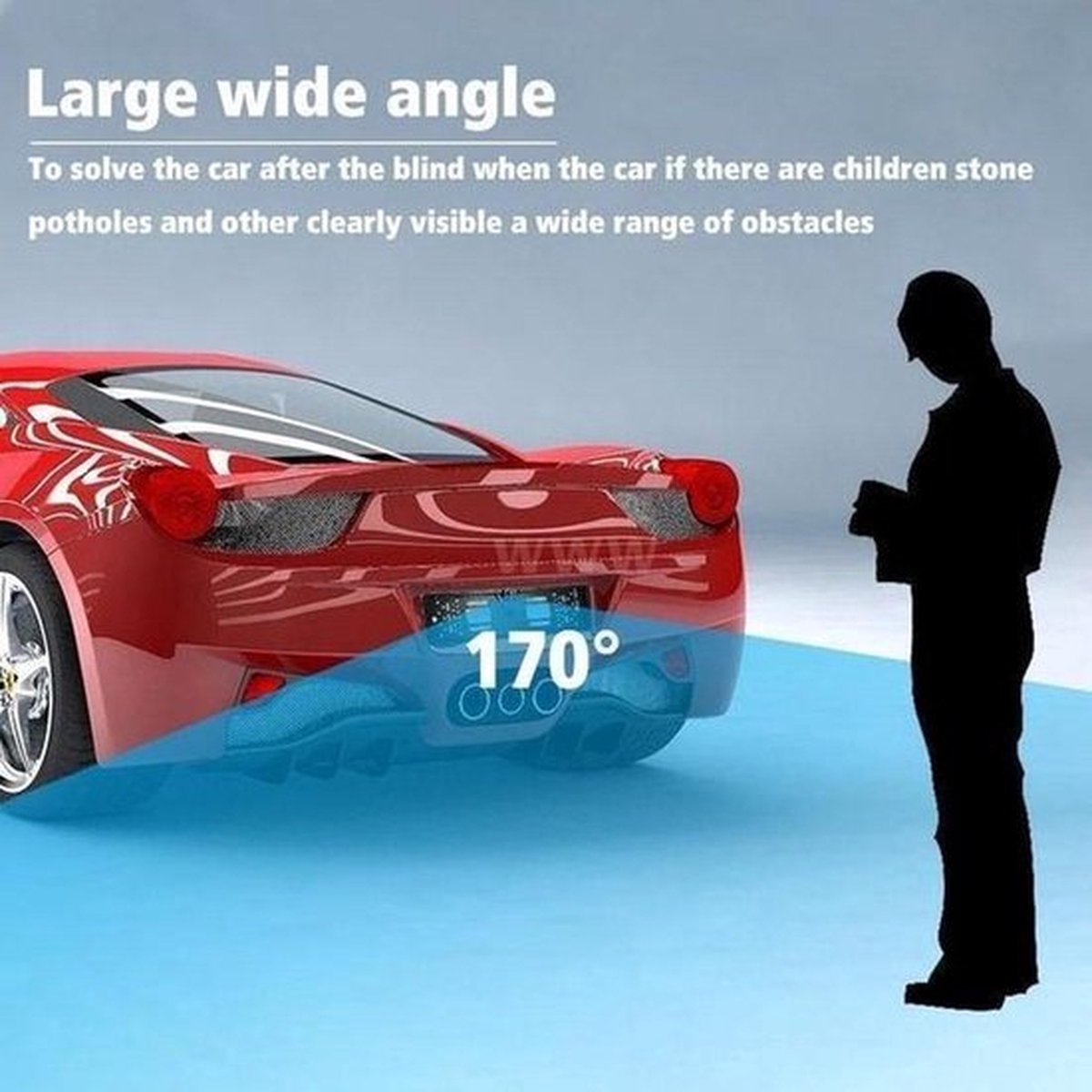 Up Achteruitrijcamera Auto Kentekenplaat Met Nachtzicht En 170 ° Kijkhoek