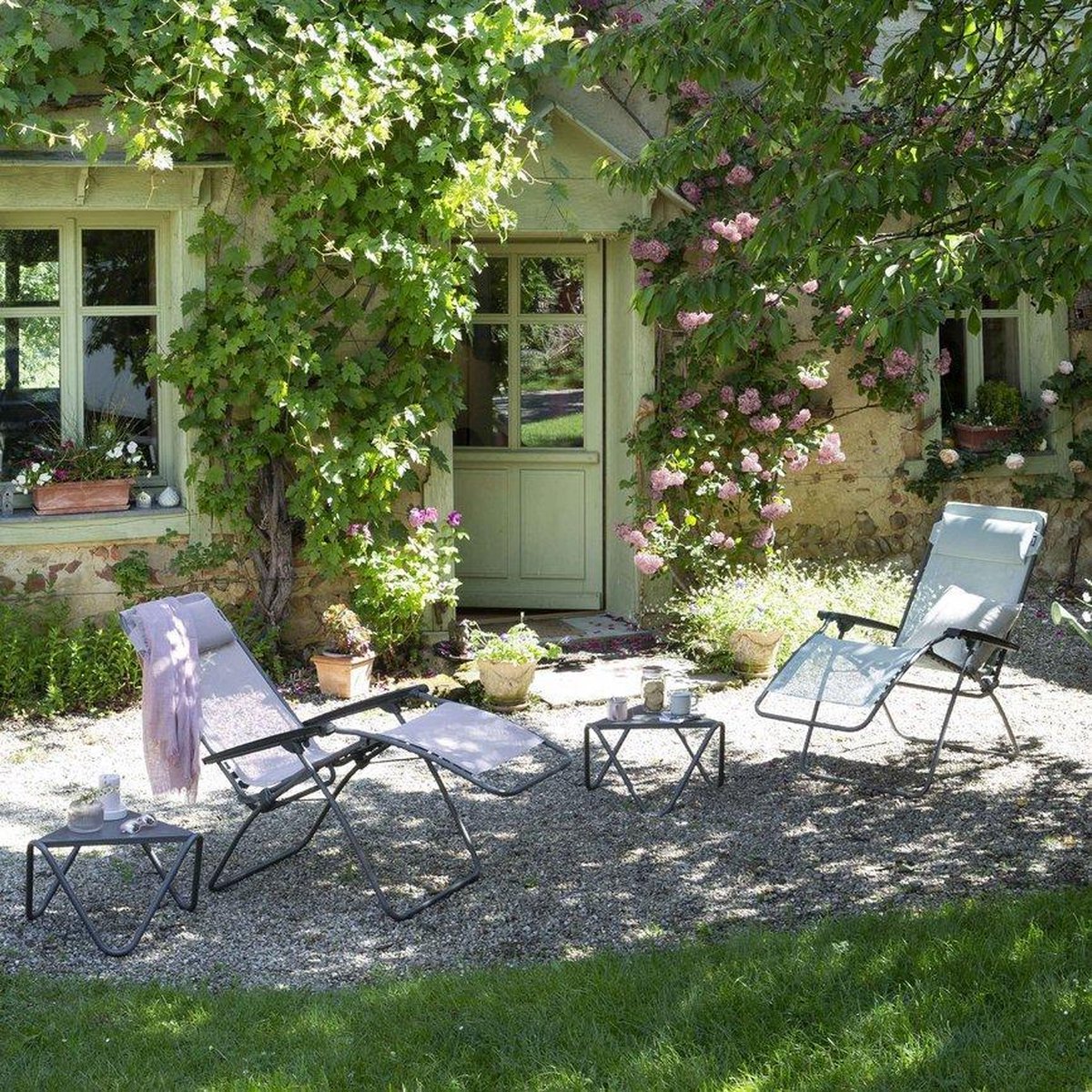  LAFUMA R Clip - Relaxstoel - Verstelbaar - Inklapbaar - Zero Gravity - Magnolia/Light Pink
