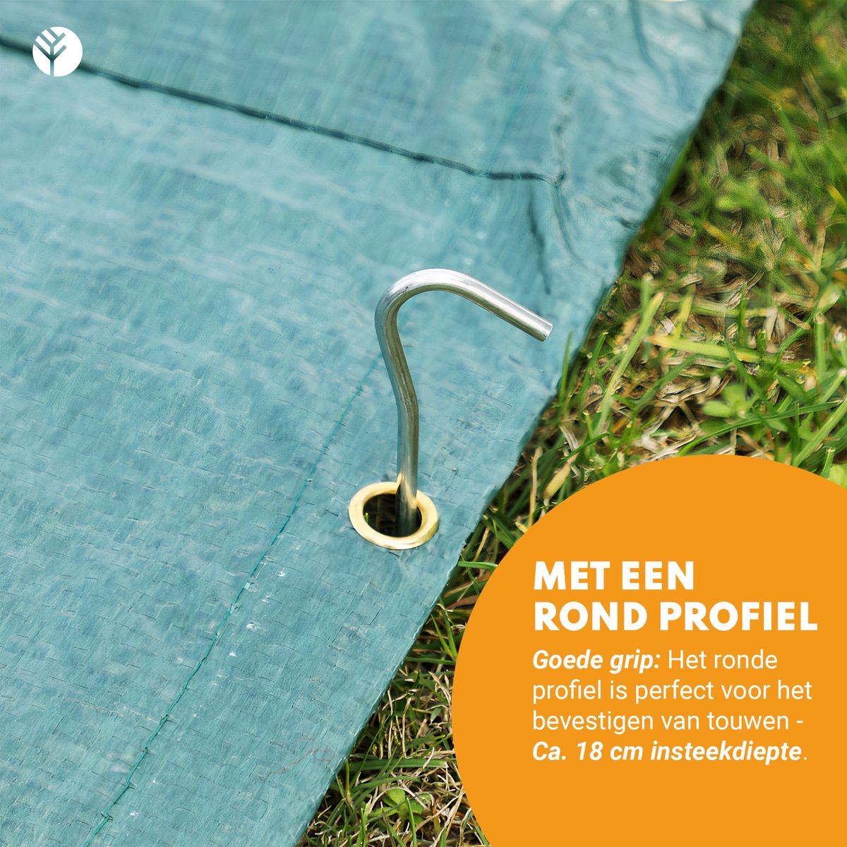  Stalen Haringen Set Van 50st. - Premium Staal - Grondanker - Tent Haring - Grondhaken - Tent Spijker - 20cm Lang - 3cm Haak - 3,5mm Premium Dikte Tentharing - Groots®