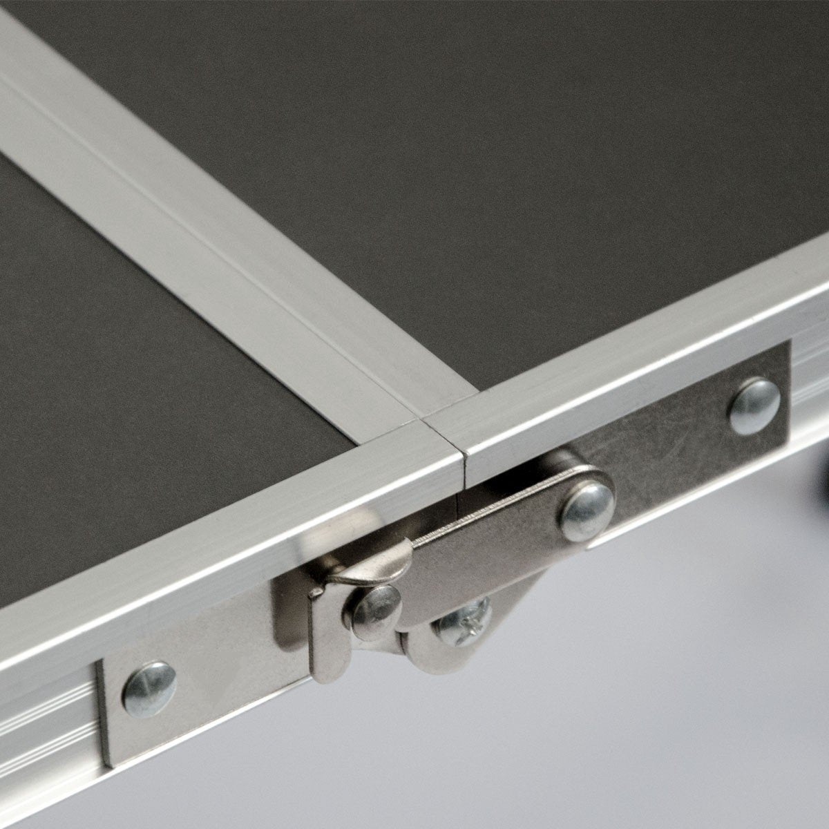  Aluminium Kampeertafel 120x60cm - Campingtafel Inklapbaar - 3-voudig Verstelbare Vouwtafel Antraciet