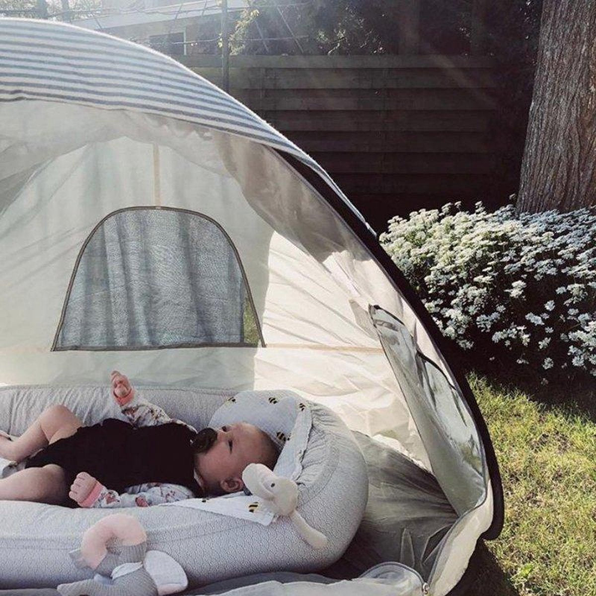  Deryan Luxe Pop Up Strandtent - Anti-UV 50+ - Cream