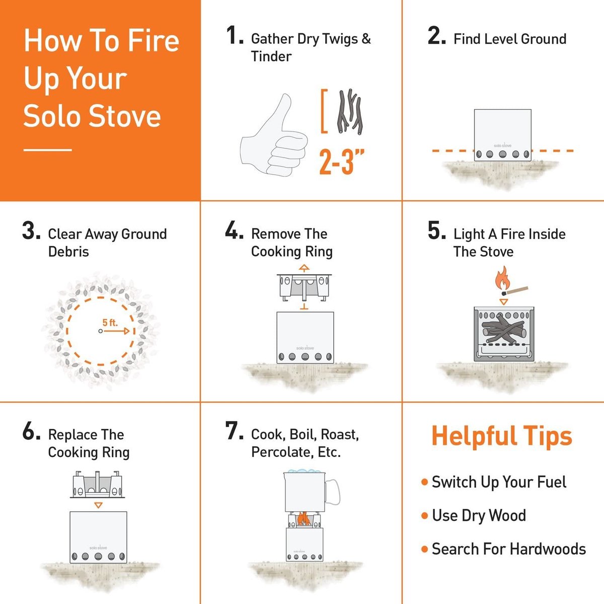  Solo Stove Lite Draagbare Kooktoestel. Geen Vloeibare Brandstof Nodig. Krachtige Efficiënte Houtverbranding En Weinig Rook. Voor 1-2 Personen, 304 Roestvrijstaal, Compact ⌀ 10,8 Cm, Hoogte 14,5 Cm, 255g.