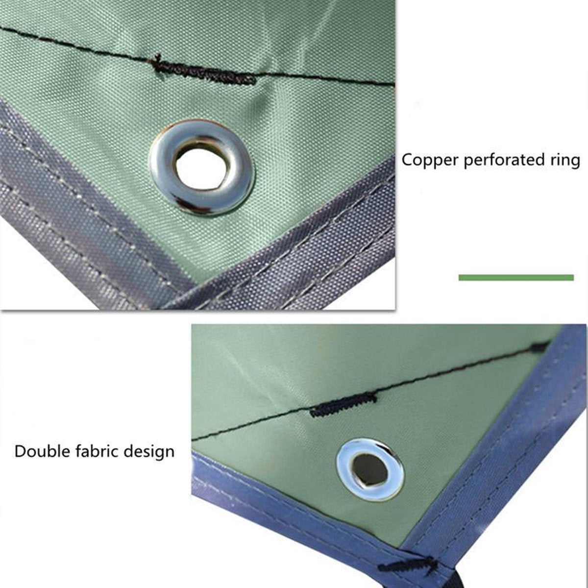 Merkloos TDR - Outdoor Draagbaar Zonnescherm Met Opbergtas - Waterdicht - Tarps Voor Kamperen 300 *300cm - 3-4 Personen -Leger Groen
