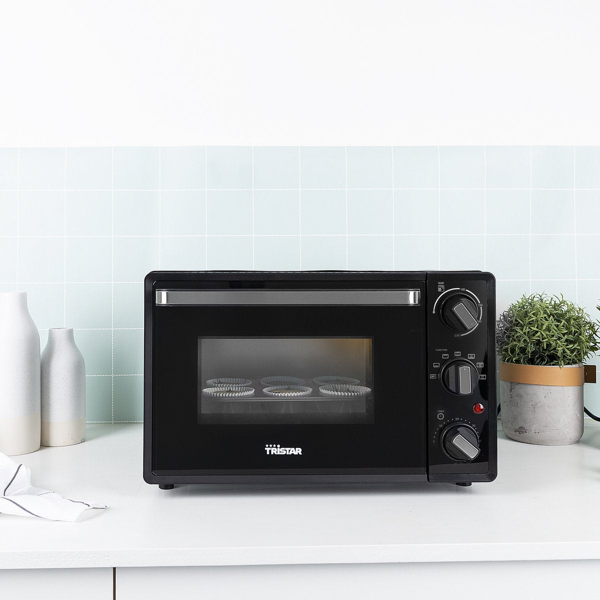  Tristar Oven OV-3622 - Camping Oven 19 Liter - 800 Watt - Vrijstaande Convectieoven - Zwart