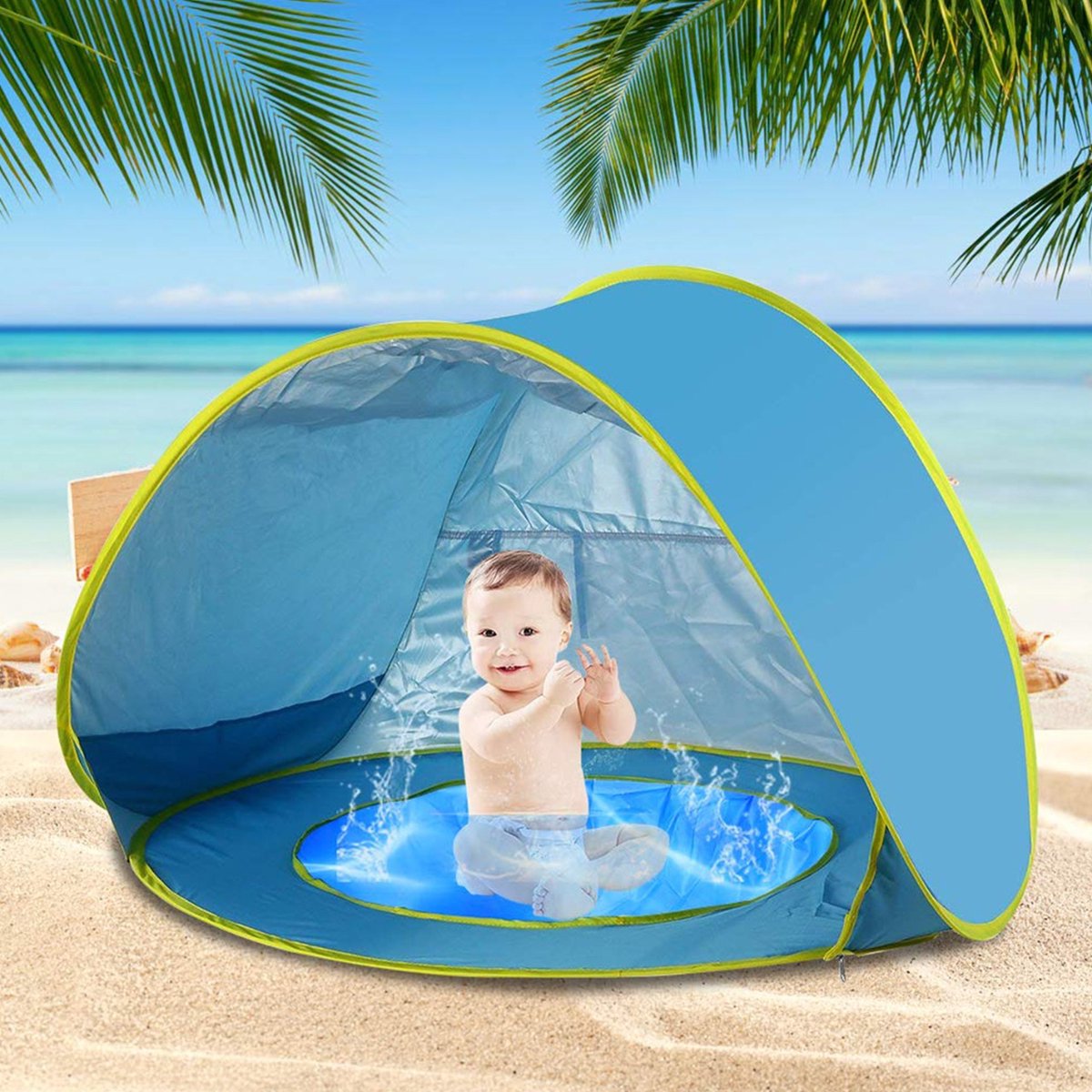 Seidon Strandtent Baby - Pop Up Tent - UV Bescherming - Baby En Kind - Waterdicht - Zwembadje - UV Bescherming