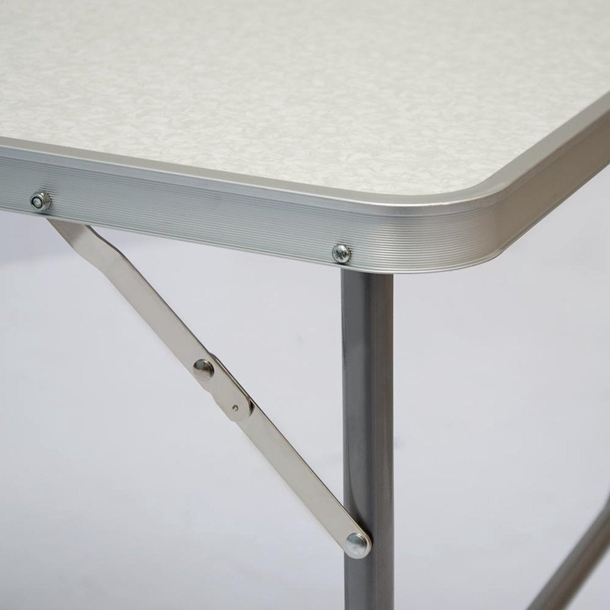  Alu Campingtafel 70x55cm - Inklapbbar Kampeertafel - Picknicktafel Licht Vouwtafel Klaptafel Grijs