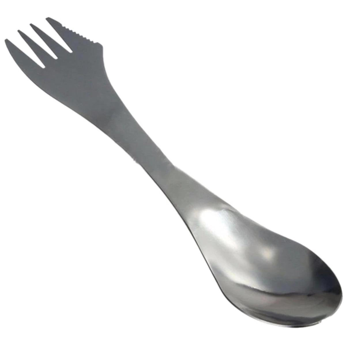  KELERINO. RVS Spork - Survival Outdoor Camping - Vork, Lepel &amp; Mes