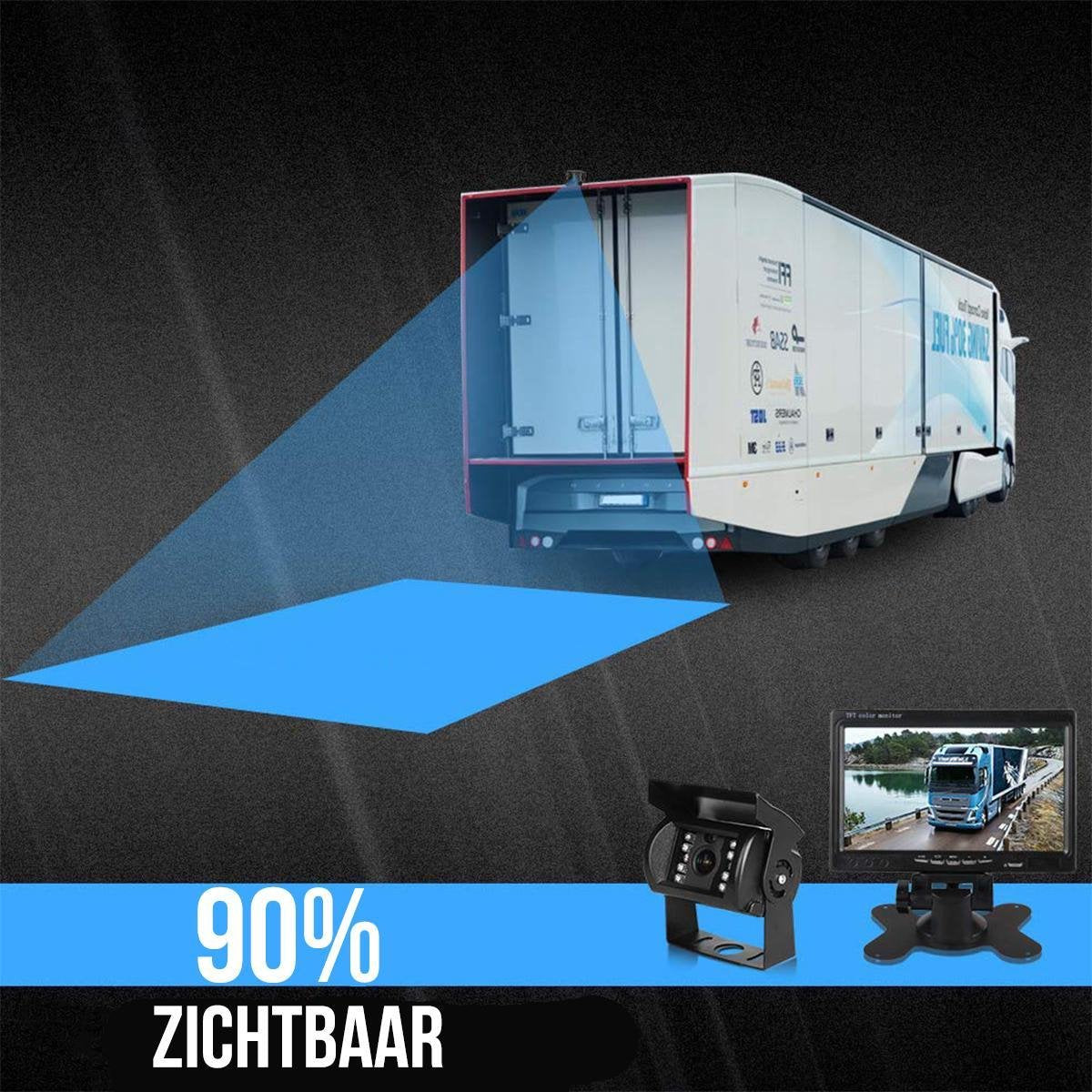  Strex Achteruitrijcamera Set Bedraad - 7" Scherm - 18LED Nachtzicht 15m - IP67 Waterdicht - Achteruitrij Camera