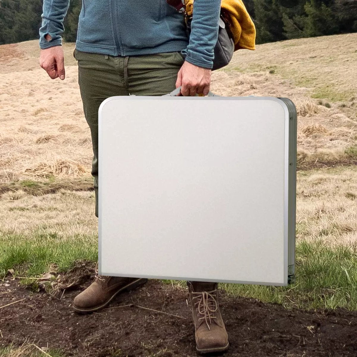 Merkloos Campingtafel - Opklapbaar - 75 X 55 X 70 Cm - Compact - Met Handvat