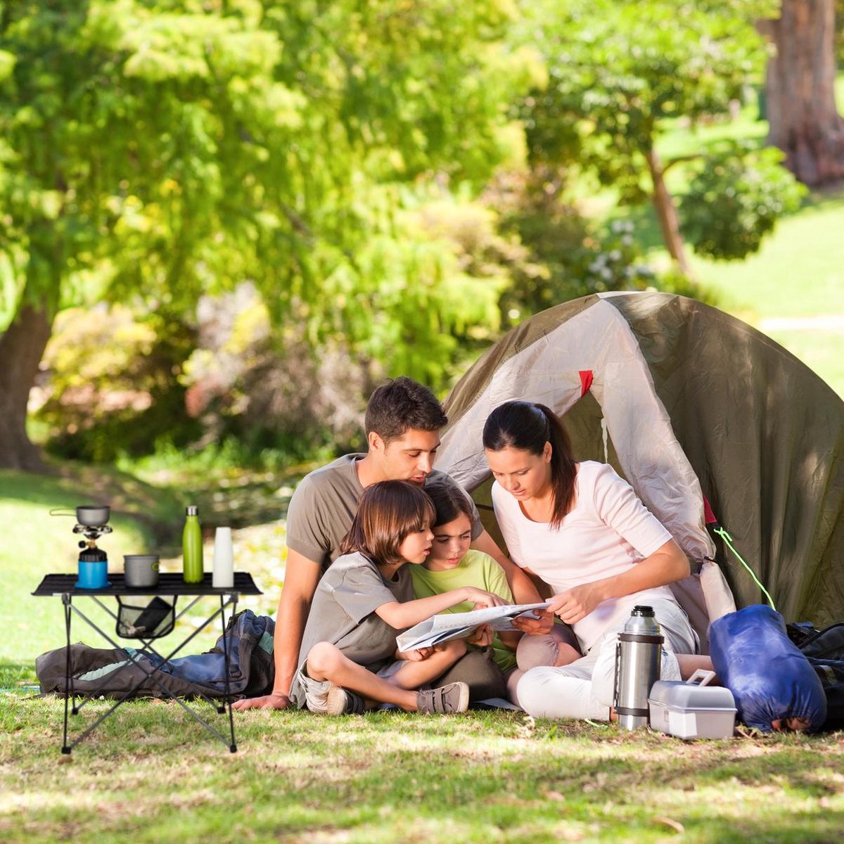  Relaxdays Campingtafel Inklapbaar - Kampeertafel - Klaptafel - Picknicktafel - Draagzak