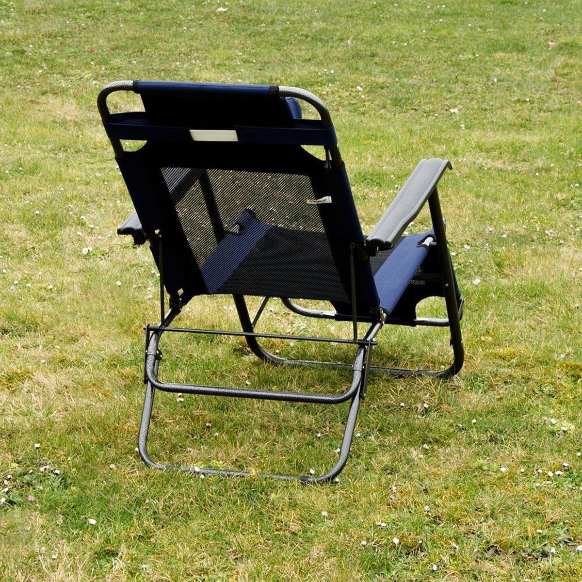  Ligstoel 155x60cm - Opvouwbaar Campingstoel Ligbed Strandstoel Tuinstoel Vouwligstoel Blauw