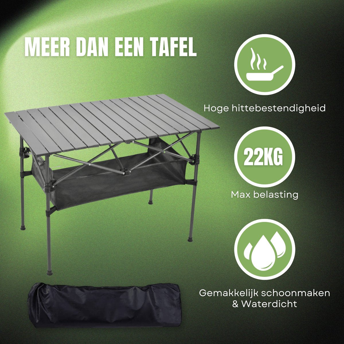  Campingtafel Inklapbaar En Opvouwbaar - Kampeertafel - Lichtgewicht Hittebestendig