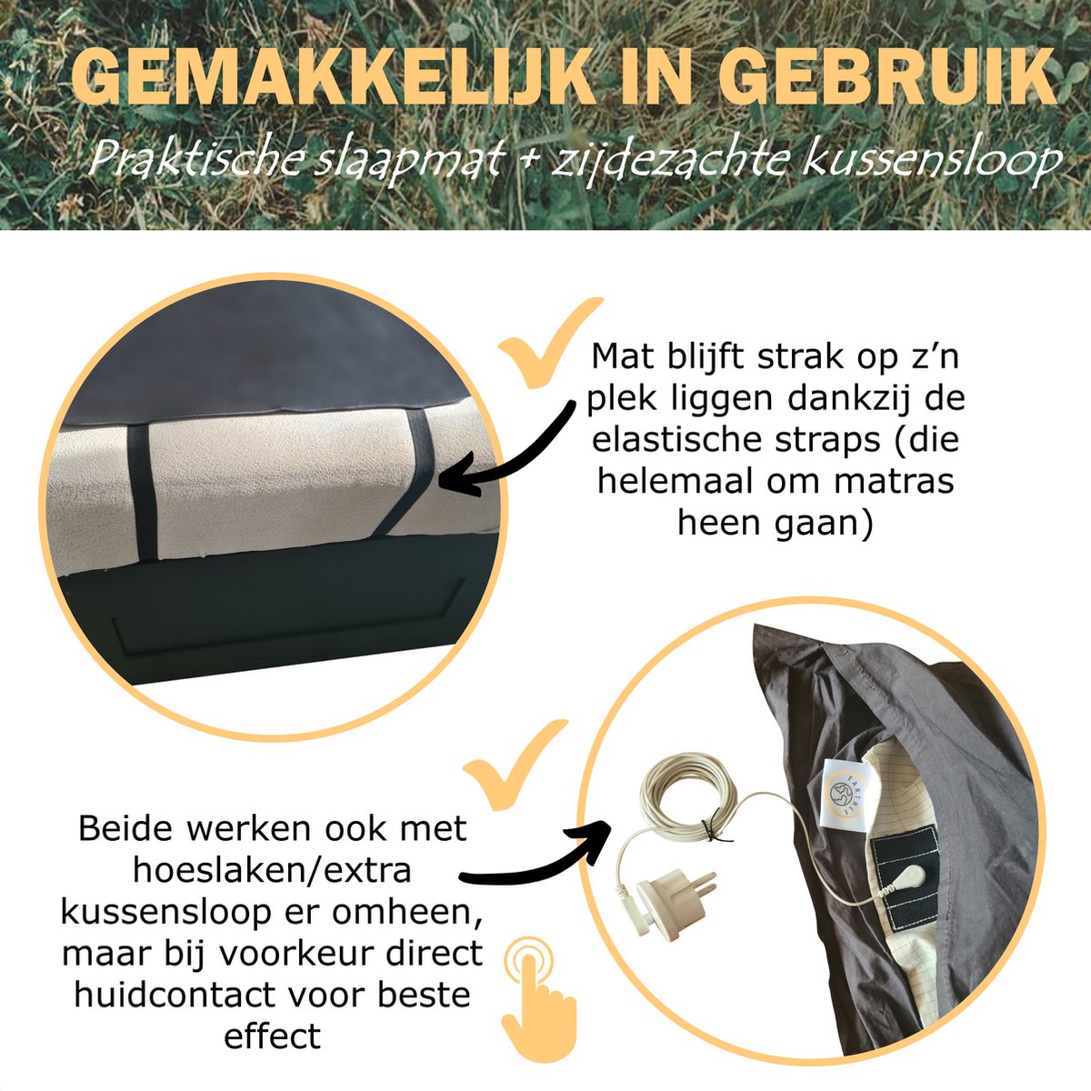  Earthle Volledige Earthing Tweepersoons Aardingsset - 2x Slaapmat + 2x Kussensloop - Aardingsmat - Aarden - Earthing Mat - Aarding - Grounding Mat - Kussensloop - Aardingskussensloop - Combo Deal