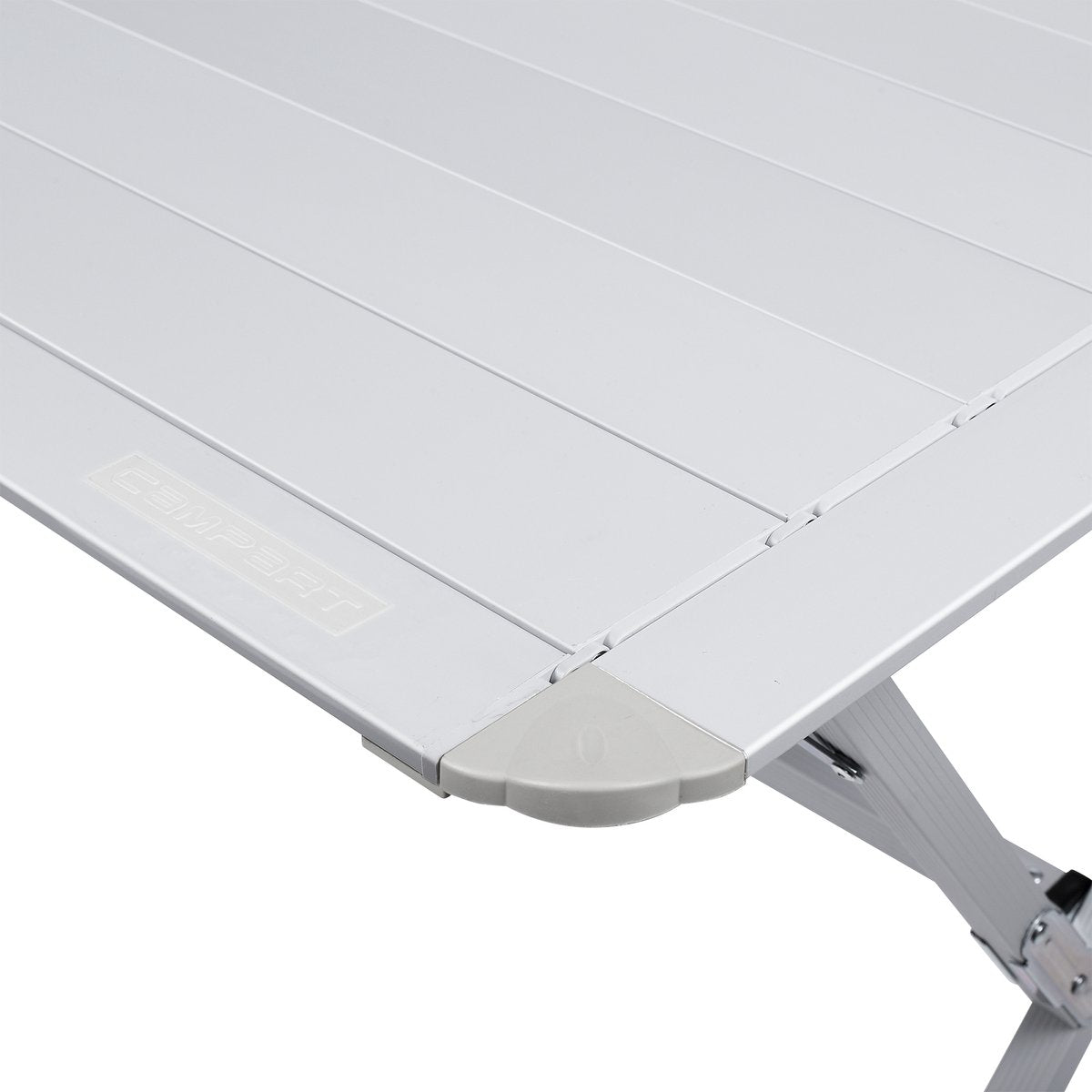  Campart Campingtafel XL TA-0806 - Opvouwbaar, Lichtgewicht En Met Verstelbare Poten - Kampeertafel Inklapbaar Inclusief Opbergtas - 140 X 80 X 70 Cm - Wit