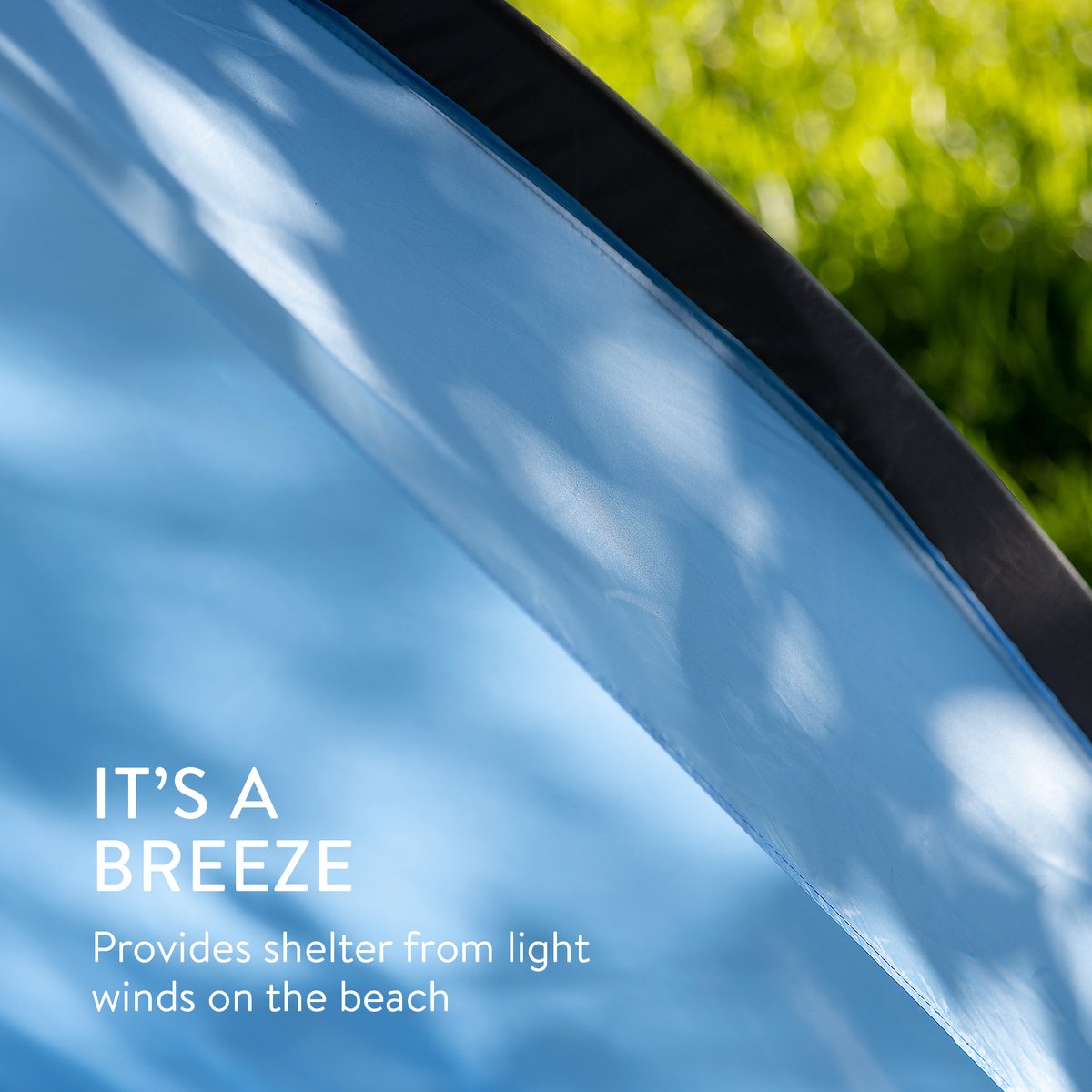  Navaris Windscherm Voor Het Strand - Zon- En Windbescherming Voor Drie Personen - Pop-up Speeltent Met UV- Bescherming - Beach Shelter Met Draagtas