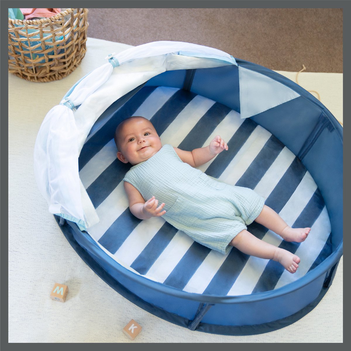  Babymoov Babyni Speelruimte &amp; Extra Bedje Anti-UV FPS 50+ Marinière