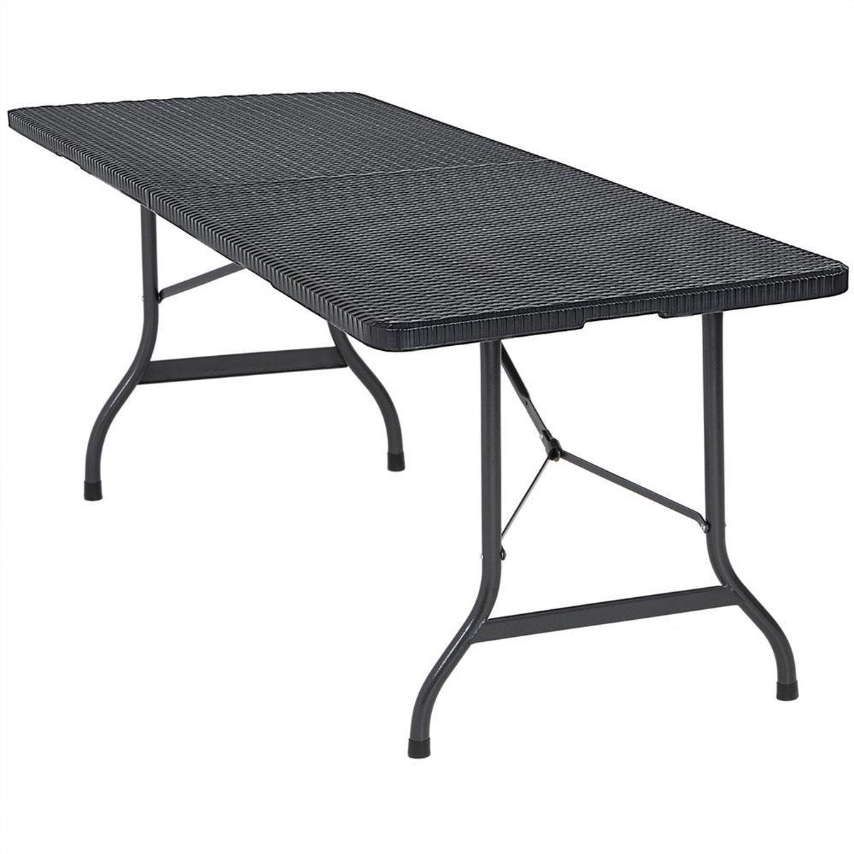  Casaria Tuintafel Opvouwbaar – Met Draaggreep 180x75 Cm – Zwart
