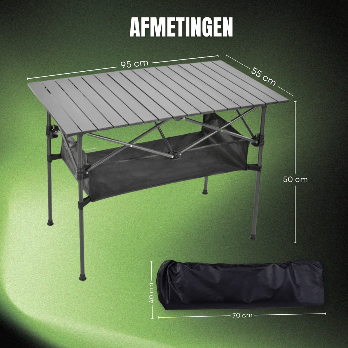  Campingtafel Inklapbaar En Opvouwbaar - Kampeertafel - Lichtgewicht Hittebestendig