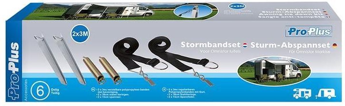  Proplus Stormbandenset Voor Thule Omnistor Luifels