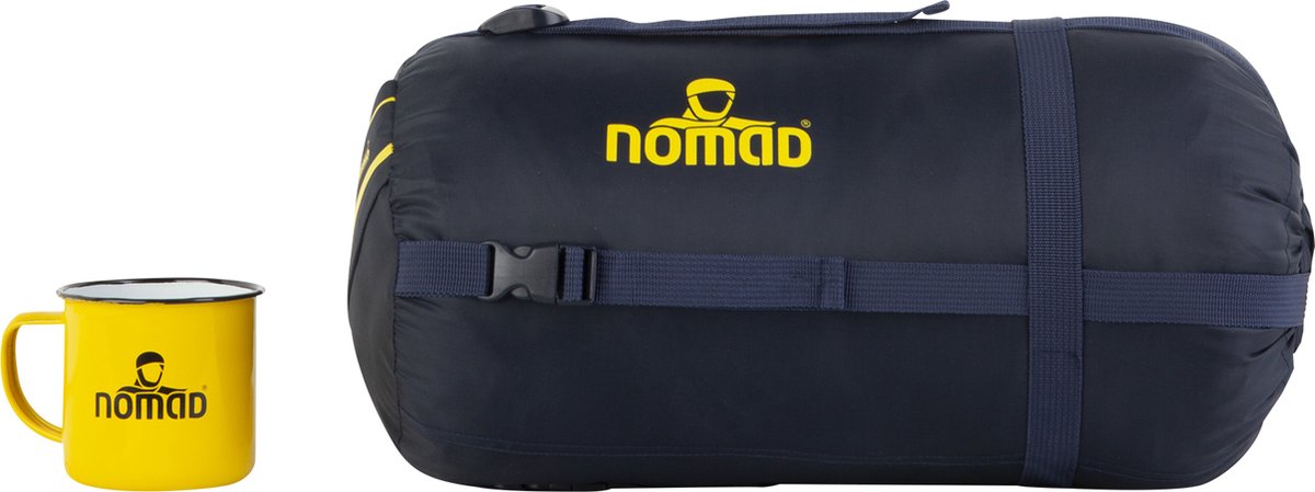  NOMAD® Aztec Comfort Slaapzak | 220x80cm Blauw | Lichtgewicht &amp; Kwalitatief | Dekenmodel Slaapzak | Incl Hoes