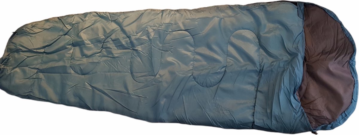  Max Ranger - XL Mummieslaapzak Blauw 220 X 80 Cm - Extra Grote Mummieslaapzak - XL Mummie Slaapzak Blauw