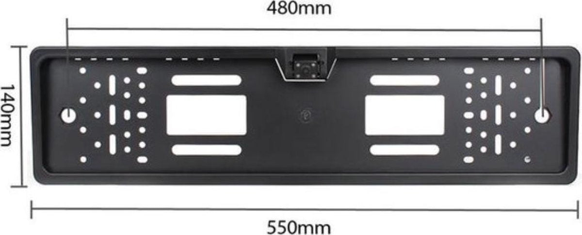  Achteruitrij Camera Met Kentekenplaathouder | Nachtzicht | LED | Waterdicht | Universeel | 6M Verlengkabel