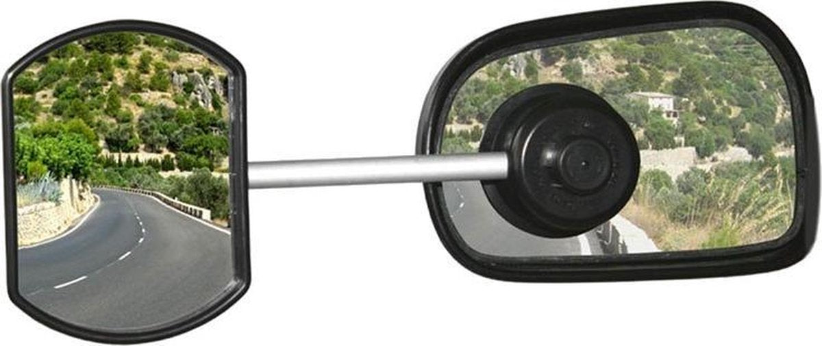  Defa Caravanspiegel Met Zuignap Vlak 11 Cm Zwart