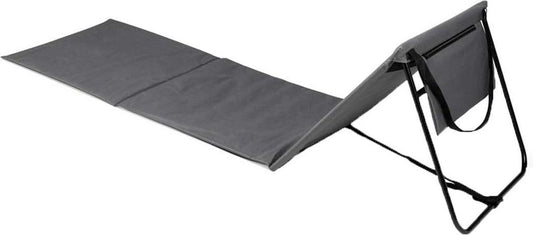  Strandmat Opvouwbaar Met Schouderband - Strandstoel Grijs 145x47x52