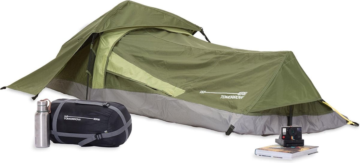  Where Tomorrow Solo Tent 220X80X50 Cm - Groen - 1 Persoons
