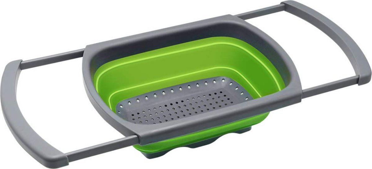  Buxibo - 3-Delige Keuken Vergiet Set Inklapbaar Groen/Grijs