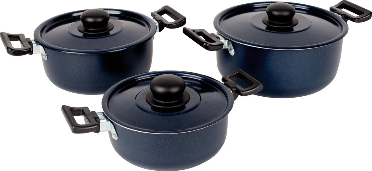  Bo-Camp Pannenset Rondo - 3-delig - Aluminium