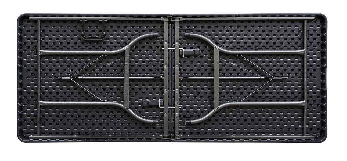  ERRO Vouwtafel - Wickerlook - 180x74cm - Zwart