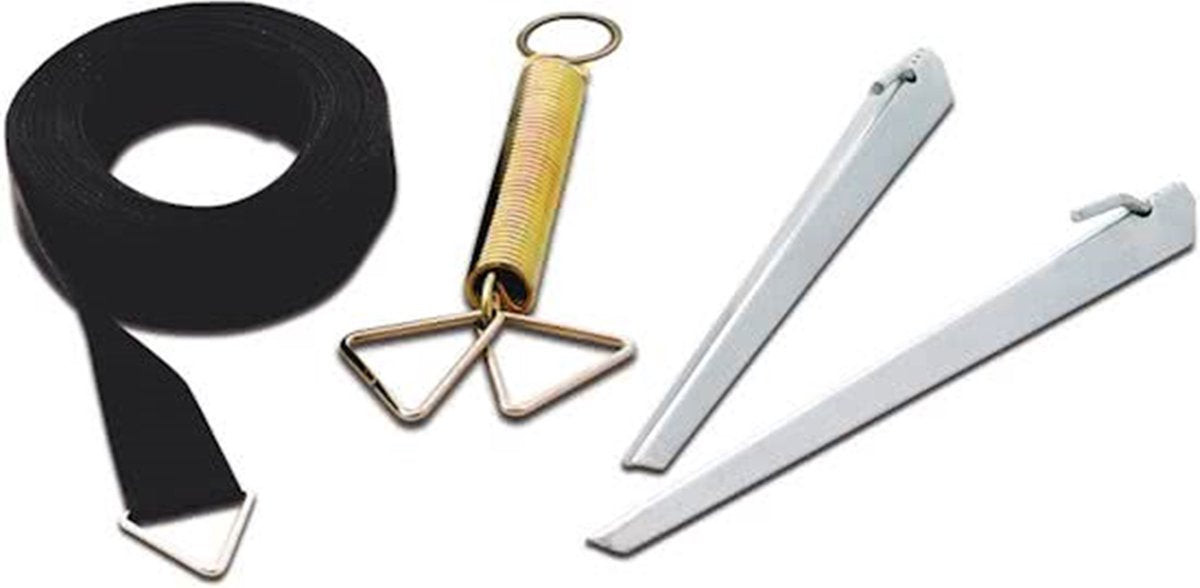  Bo-Camp - Stormband - Set - Universeel - 13 Meter- Zwart