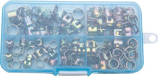  WiseGoods - Slangklemmen Set - Slangenklemmen - Veerklemmen - Slangklem - Set 6, 7, 8, 9, 10mm - Metalen Klem - Set 75 Stuks
