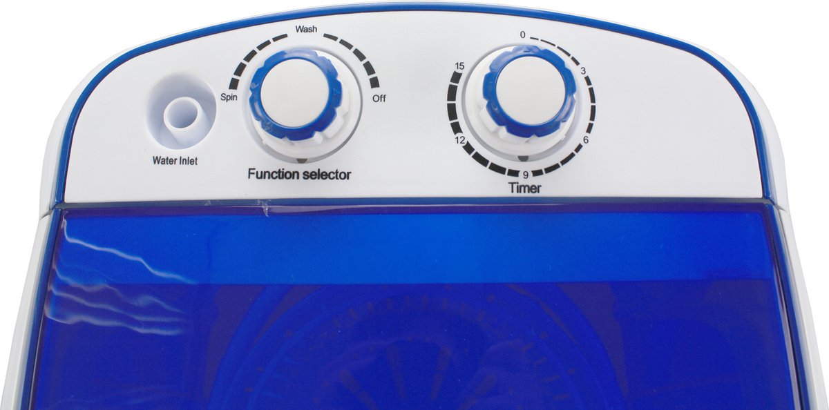  Lowander Mini Wasmachine 3kg Met Centrifuge - Kleine Camping Wasmachine - Met Bovenlader