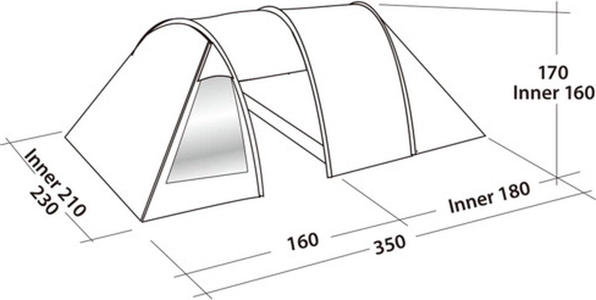  Easy Camp Tent Galaxy 300 3-persoons Rustiekgroen