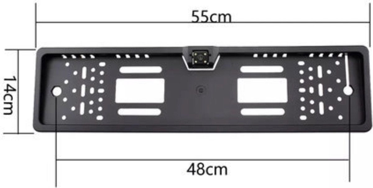  Draadloos Achteruitrijcamera 170 Graden Kijkhoek/Parkeerhulp/LED/Nachtzicht + Kentekenplaat Houder + Draadloos Module