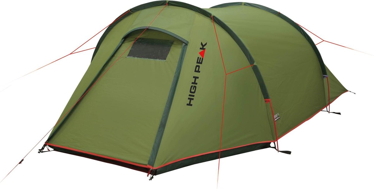  High Peak Lichtgewicht Tunneltent Kite 3 LW, Trekking Tent 3 Personen, 3,1 Kg, Aluminium Stokken, 3000 Mm Waterdicht, Extra Lang 230 Cm