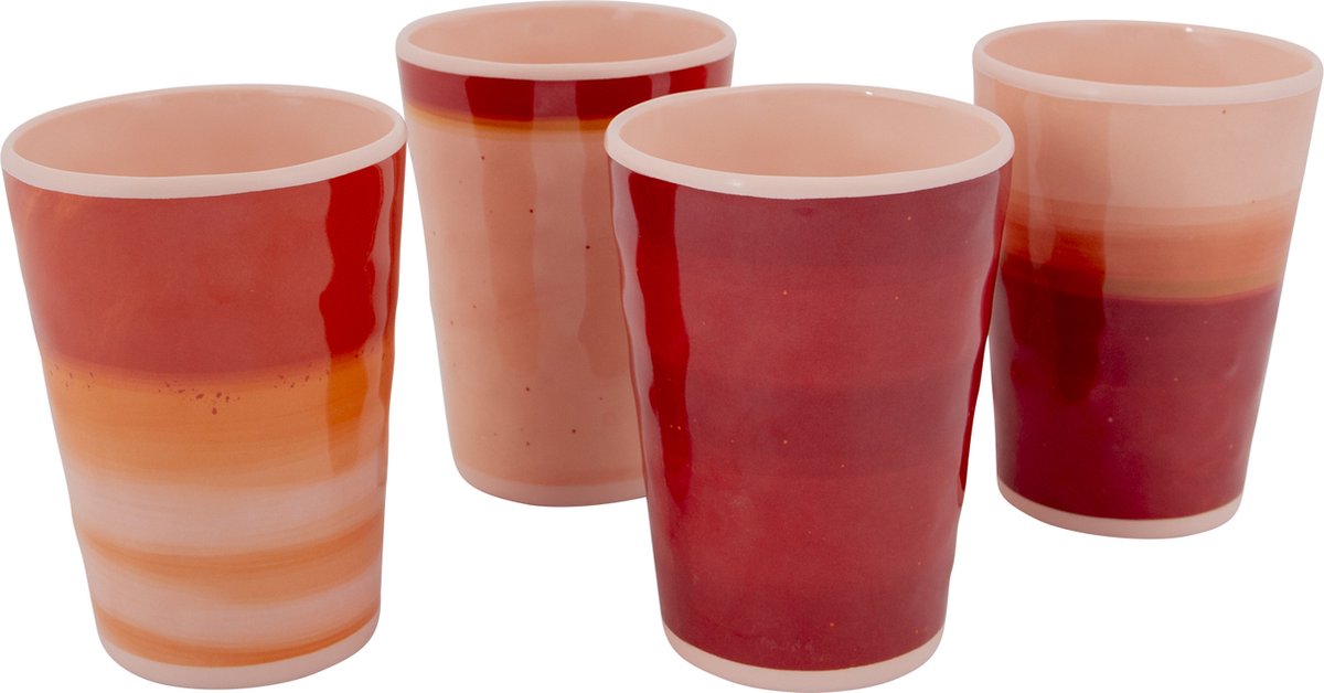  Bo-Camp - Beker - Halo - 400 Ml - 4 Stuks - Terra