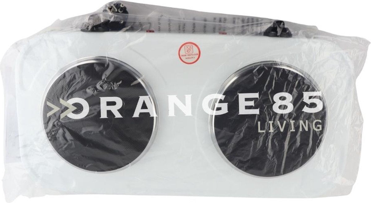  Orange85 Kookplaat - Elektrisch - 2 Pits - Kampeer Accessoires - Wit - 48x27x5cm - Metaal - Fornuis - Vrijstaand