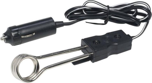  Allesvoordeliger Reisdompelaar 12Volt 200 Watt - Waterkoker (stekker 12Volt Zwart Rood)