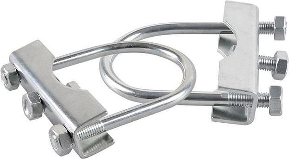 PROPLUS Pro Plus Klem Voor Neuswielen Of Steunpoten Ø 48 Mm - Met U-Beugel 60/70 Mm - 2 Stuks