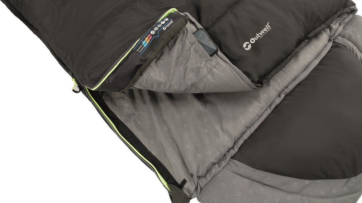  Outwell Slaapzak Contour Rits Links Zwart