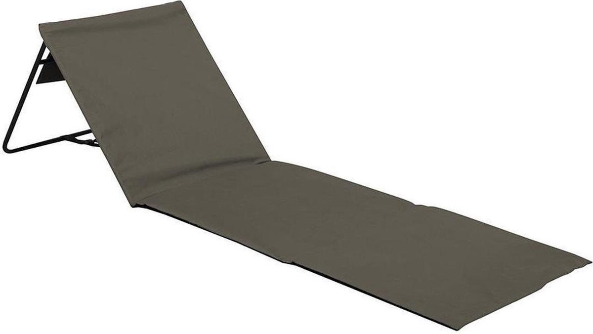  Strandmat Opvouwbaar Met Schouderband - Strandstoel Grijs 145x47x52