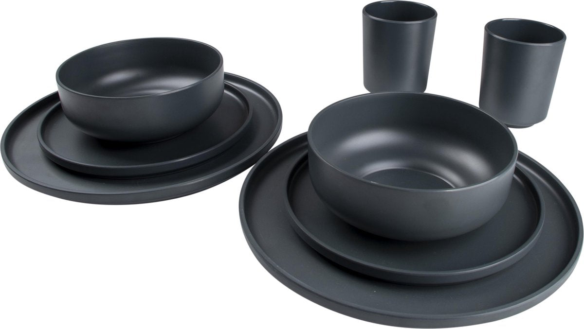  Bo-Camp Industrial - Servies - Patom - 100% Melamine - 16-Delig Servies