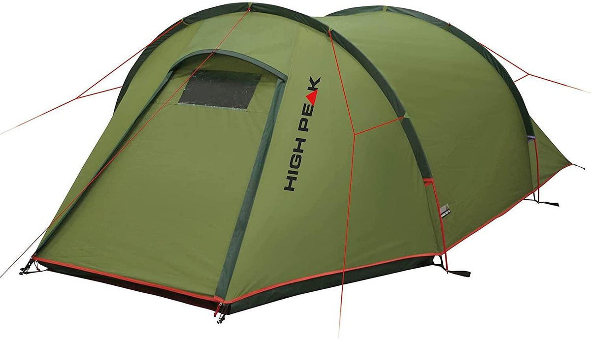  High Peak Lichtgewicht Tunneltent Kite 3 LW, Trekking Tent 3 Personen, 3,1 Kg, Aluminium Stokken, 3000 Mm Waterdicht, Extra Lang 230 Cm
