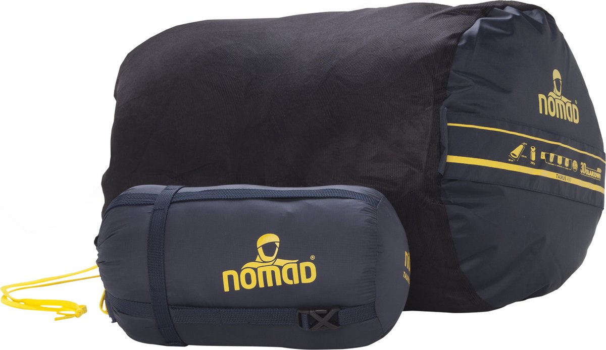  NOMAD® Taurus 250 Slaapzak | 210x80cm Grijs | Lichtgewicht &amp; Kwalitatief | Slaapzak | Incl Hoes